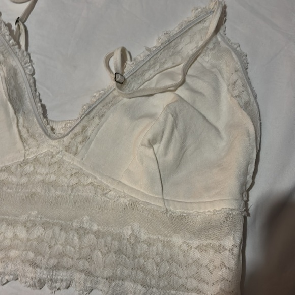 Free People intimately white cami crop top Lace Amina - Picture 5 of 6